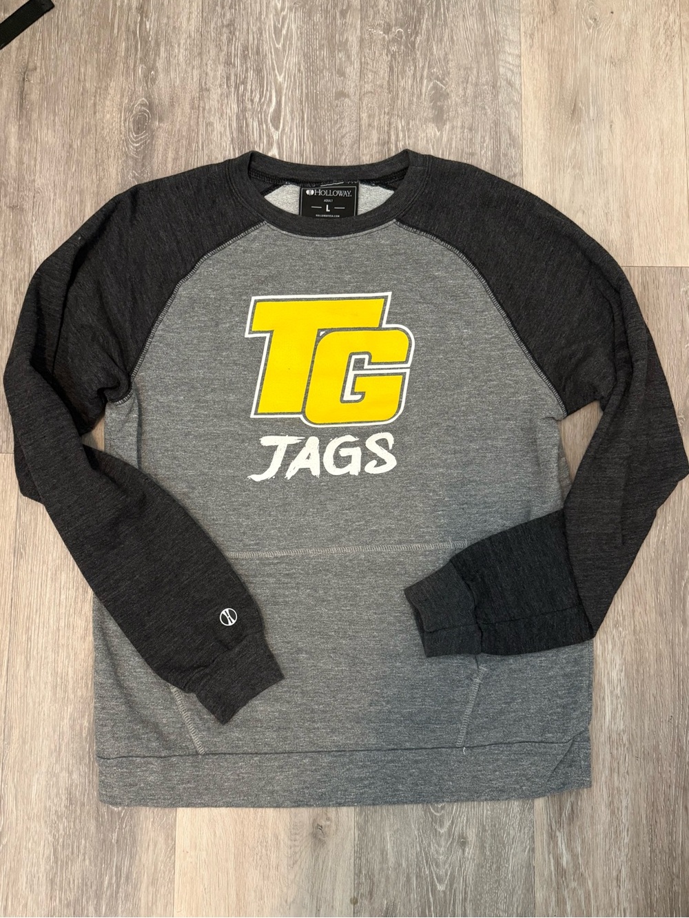 Top Gun Grey & Black Crewneck with Yellow TG Logo